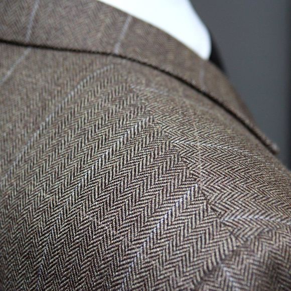 48R JOS A BANK Sportcoat Blazer Jacket Wool 3-Btn Brown Plaid C060494 - Picture 8 of 9